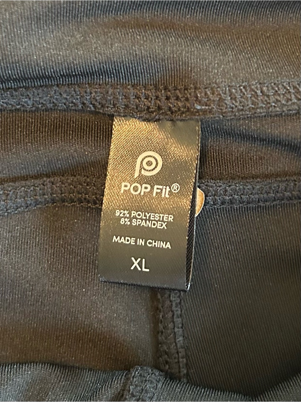 Pop Fit Women High Waisted Cropped Leggings Black XL Pockets Athleisure Gym New. - Picture 5 of 14